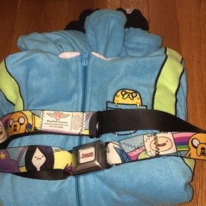 Adventure Time Footie Pjs and Belt